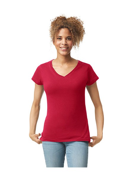 G-64V00L-Softstyle® Womens V-Neck T-Shirt