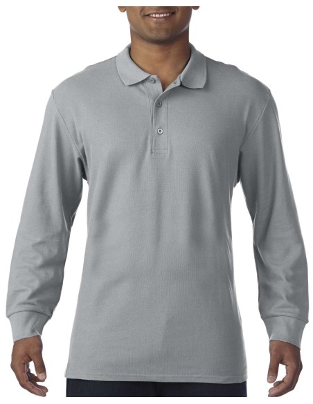 G-85900-PREMIUM COTTON® ADULT LONG SLEEVE DOUBLE PIQUÉ POLO