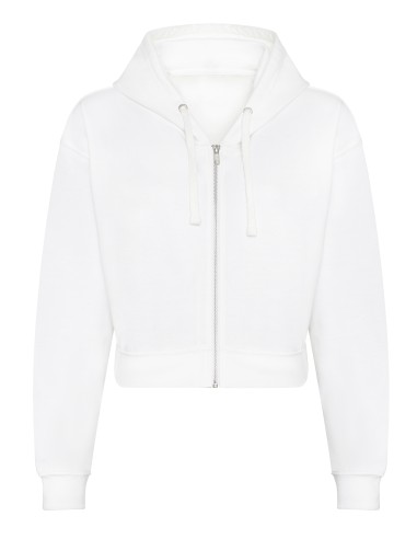 A-JH065-Sweat à capuche coupe crop tendance pour femme
