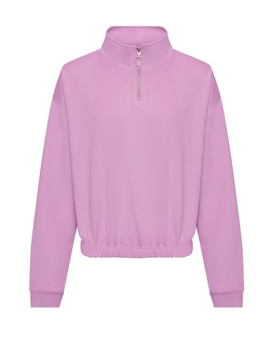 A-JH037-Womens Cropped 1/4 Zip Sweat